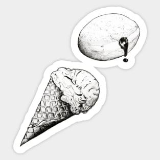 dessert pencil sketch Sticker